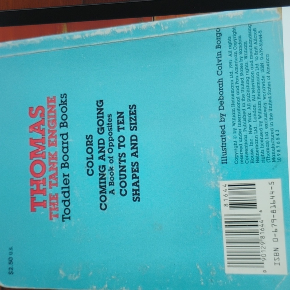 π Vintage Thomas The Tank Engine BOOK π Count To TEN 1991 NVC - Picture 4 of 16